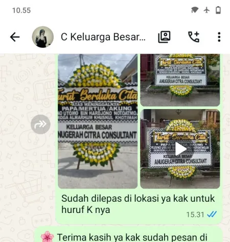 Pengiriman Papan Bunga Duka Pela Mampang